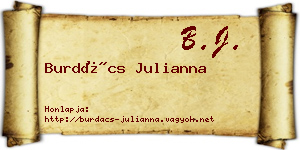 Burdács Julianna névjegykártya